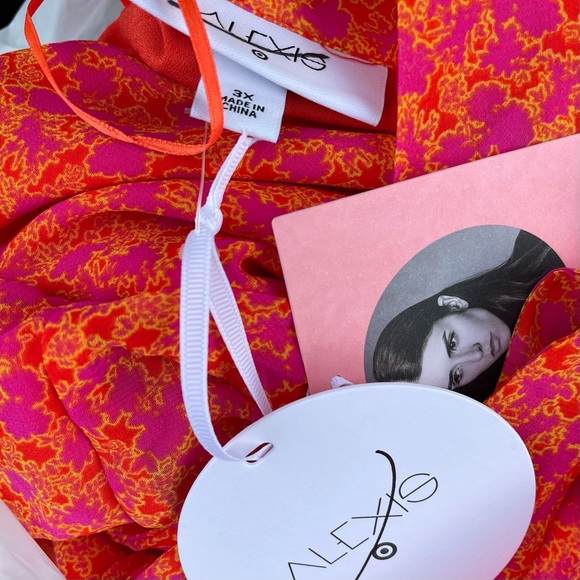 ALEXIS for Target Collab Orange Flutter Wrap Dress size 1X 3X 4X - Picture 7 of 10